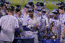 The Rangers after winning the World Series!