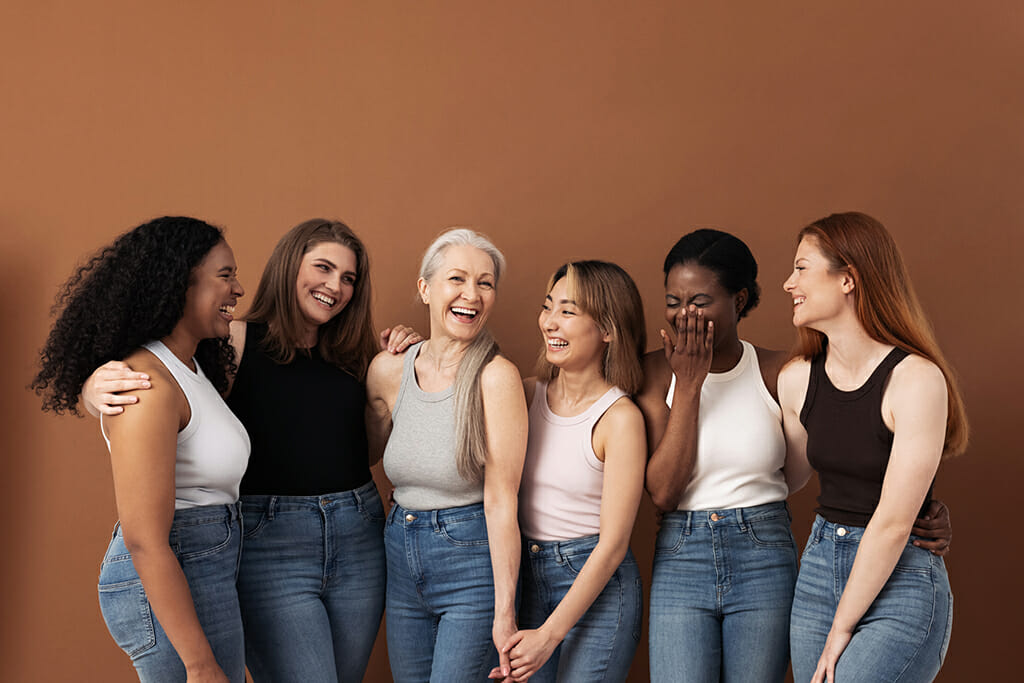 Women smiling and laughing