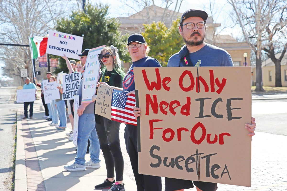 Protest on the Square in Graham TX